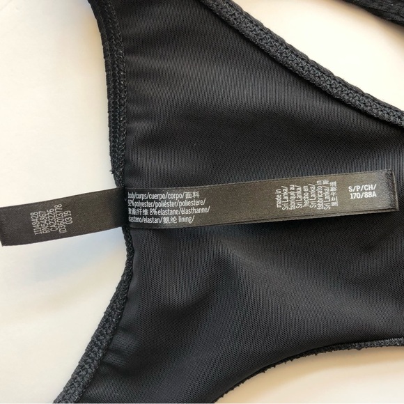 Victoria Secret Sport Dress Women’s S Black Open Mid Section Tank Tie Knot Front - Picture 10 of 11